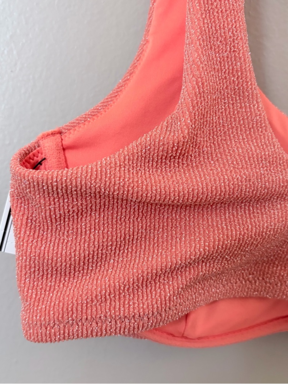 NWT PINK Victoria’s Secret Shimmer Colorblock Bikini Set Large - Picture 9 of 11